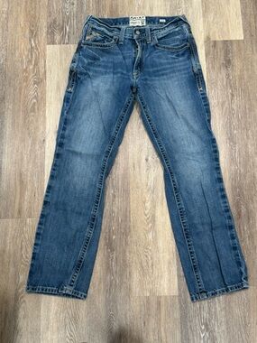 Ariat Men's Straight Jeans in Washed Blue